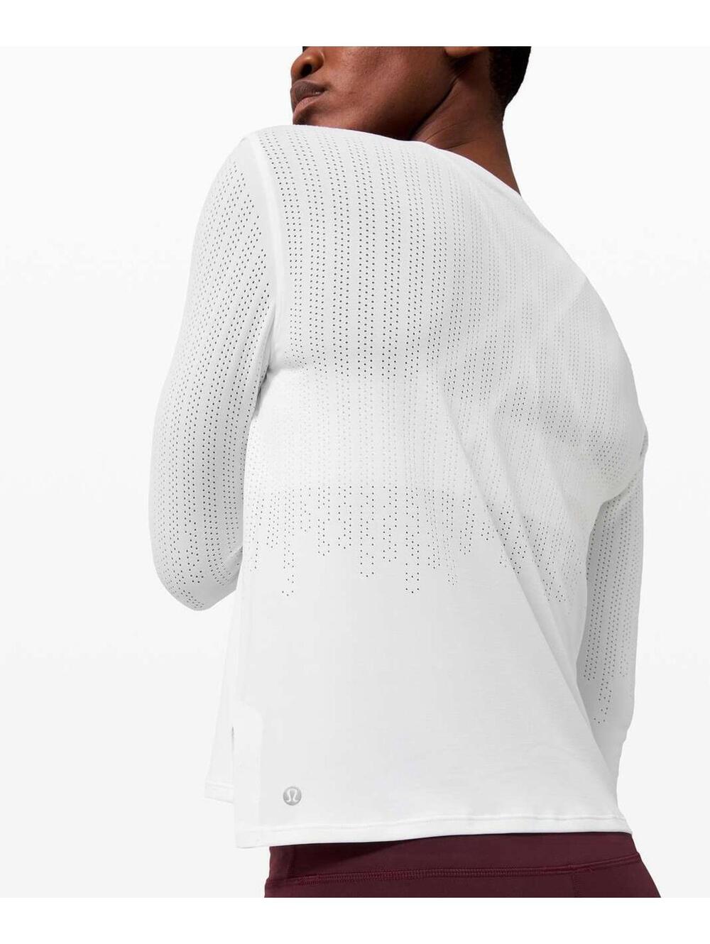 Lululemon Women's Sz 6 Train To Be Long Sleeve White Athleisure